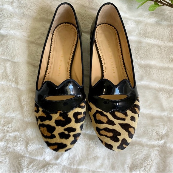 Charlotte Olympia Bisoux Leopard Flats - Picture 5 of 9